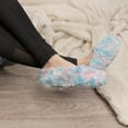 thumbnail image 2 of BambooMN Women's Tie Dye Multicolor Fuzzy Slippers - Fairy Dust - Extra Large - 2 Pairs, 2 of 4