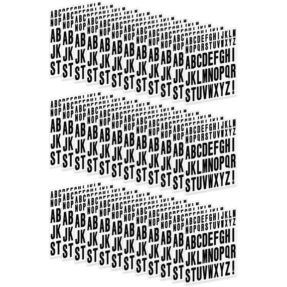 36 Sheets 1908 Pcs Black Alphabet Stickers – 1" & 2" Waterproof Vinyl Self-Adhesive Decals,Perfect for Scrapbooking, Water Bottles, Posters, Bulletin Boards & DIY Decor