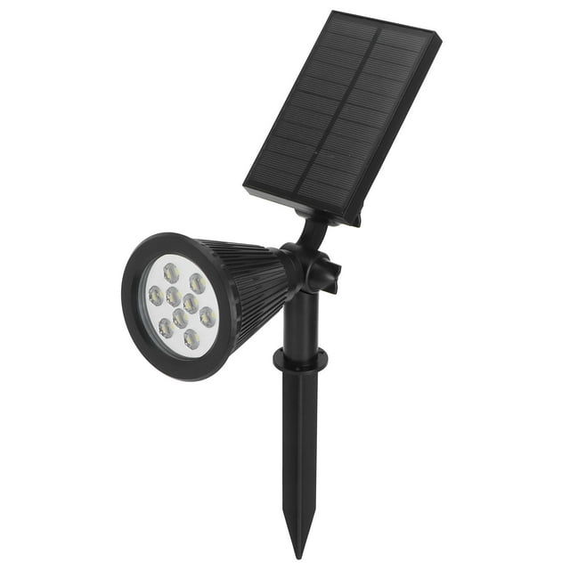 Lámpara de inserción de tierra, 9 chips LED, focos solares, lámpara solar para césped, decoración de jardín, tecnología de vanguardia