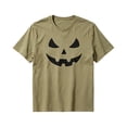 thumbnail image 4 of Men Halloween Jack O Lantern Pumpkin Face Graphic T-Shirt, Crew Neck Short Sleeve Slim Fit Novelty Print Casual Tee for Trick Or Treat Daily Shopping Party Outfit(Grey2,M), 4 of 4