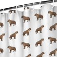 thumbnail image 3 of White Hyena Pattern Shower Curtain 36"x72" ,Bathroom Decorative Shower Curtains Set with 12 Hooks,Modern Waterproof Washable Shower Curtain, 3 of 6