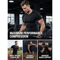 thumbnail image 4 of alpinario Men's Compression T-Shirt Moisture Wicking Breathable Short Sleeve Gym Workout High Elastic Dry Fit Baselayer Rash Guard Running Undershirt, 4 of 6