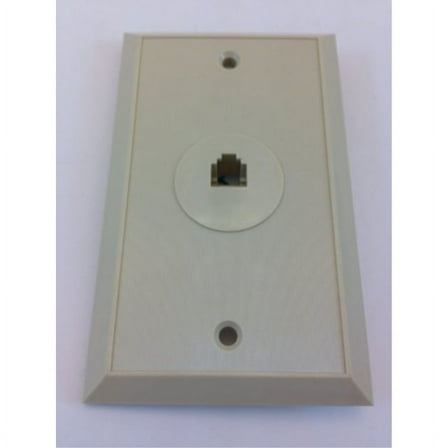 RJ-12 6 CONDUCTOR PHONE JACK WALL PLATE (SINGLE)