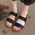 thumbnail image 4 of Ndcxsfigh Con Hebilla Ajustable para Mujer Sandalias Planas Informales Con Dedos Abiertos (Negro 38), 4 of 9