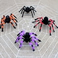 thumbnail image 6 of Halloween Large Spider Web Decoration, Round Spider Webs, Scary Haunted House Outdoor Wall Decor for Halloween Party Hanging Decorations White 59in, 6 of 7