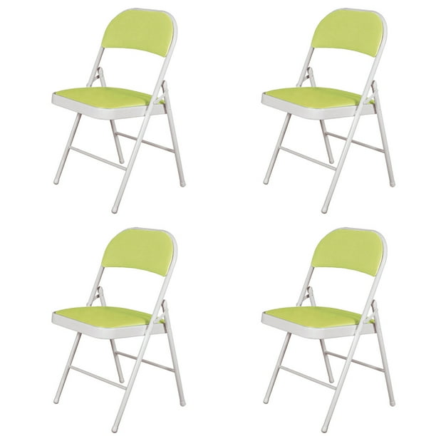 Sillas Plegables Ilios Innova Con Estructura De Metal Acojinada Color Verde Limón Para Fiesta o Jardín