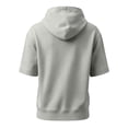 thumbnail image 6 of Yifymode Men's Short Sleeve Hoodie Athletic Workout T-Shirt Gym Running Pullover Hooded Sweatshirt with Pocket,Gray M, 6 of 8