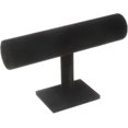 thumbnail image 1 of Hovering T-Bar Bracelet Necklace Earring Bangle Pendants Anklet Tower Watch Key Jewelry Display Stand for Home Organization (Black Velvet), 1 of 5