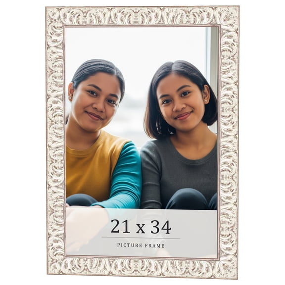 21x34 Frame White Real Wood Picture Frame Width 1.5 inches | Interior Frame Depth 0.5 inches |