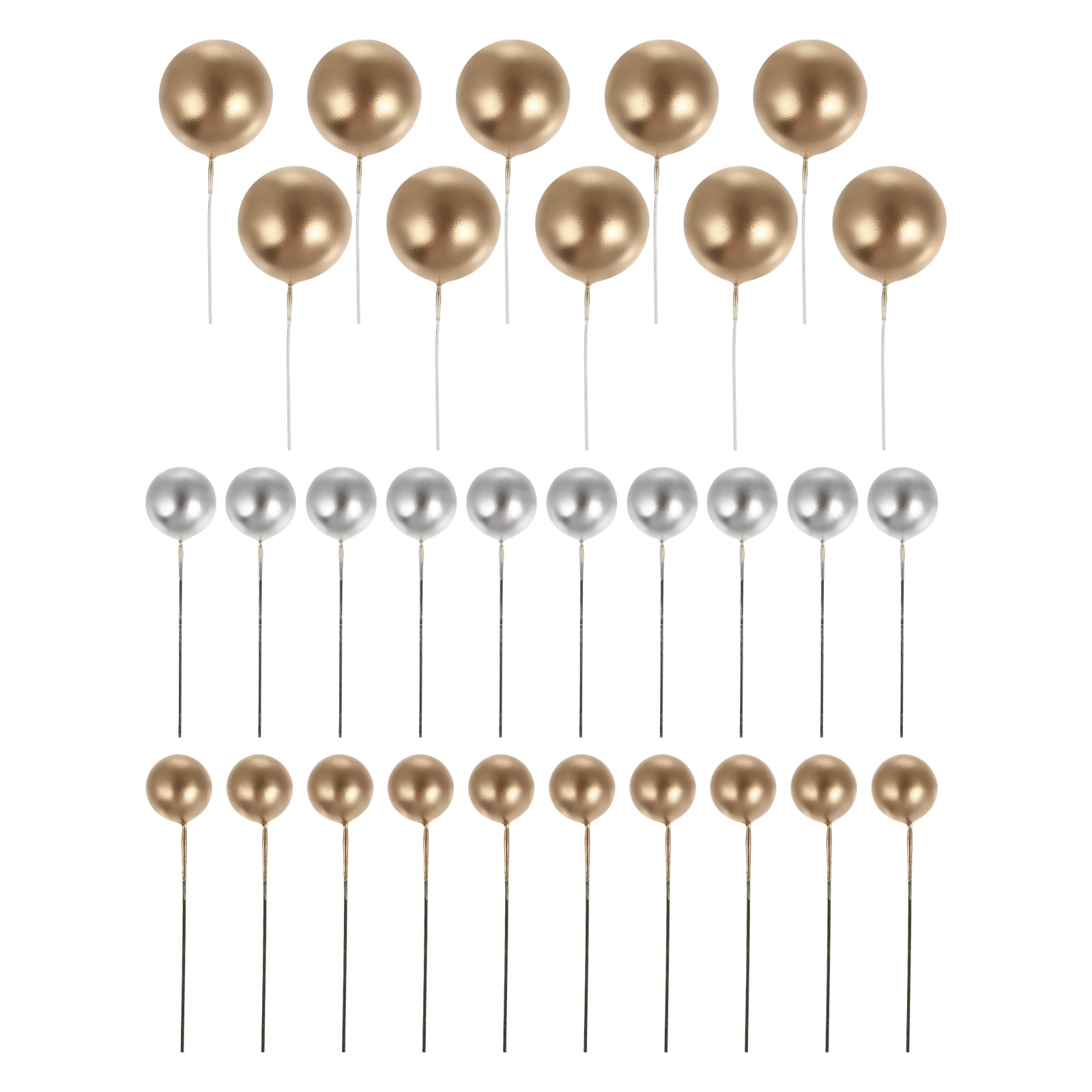 HOMEMAXS 30pcs Cake Topper Decors Balloon Cupcake Toppers Birthday Cake Decorations