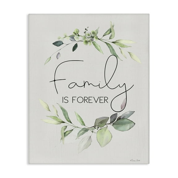 Stupell Industries Family Is Forever Botanical & Floral Painting Gallery Wrapped Canvas Art Print Wall Art, 16 x 20