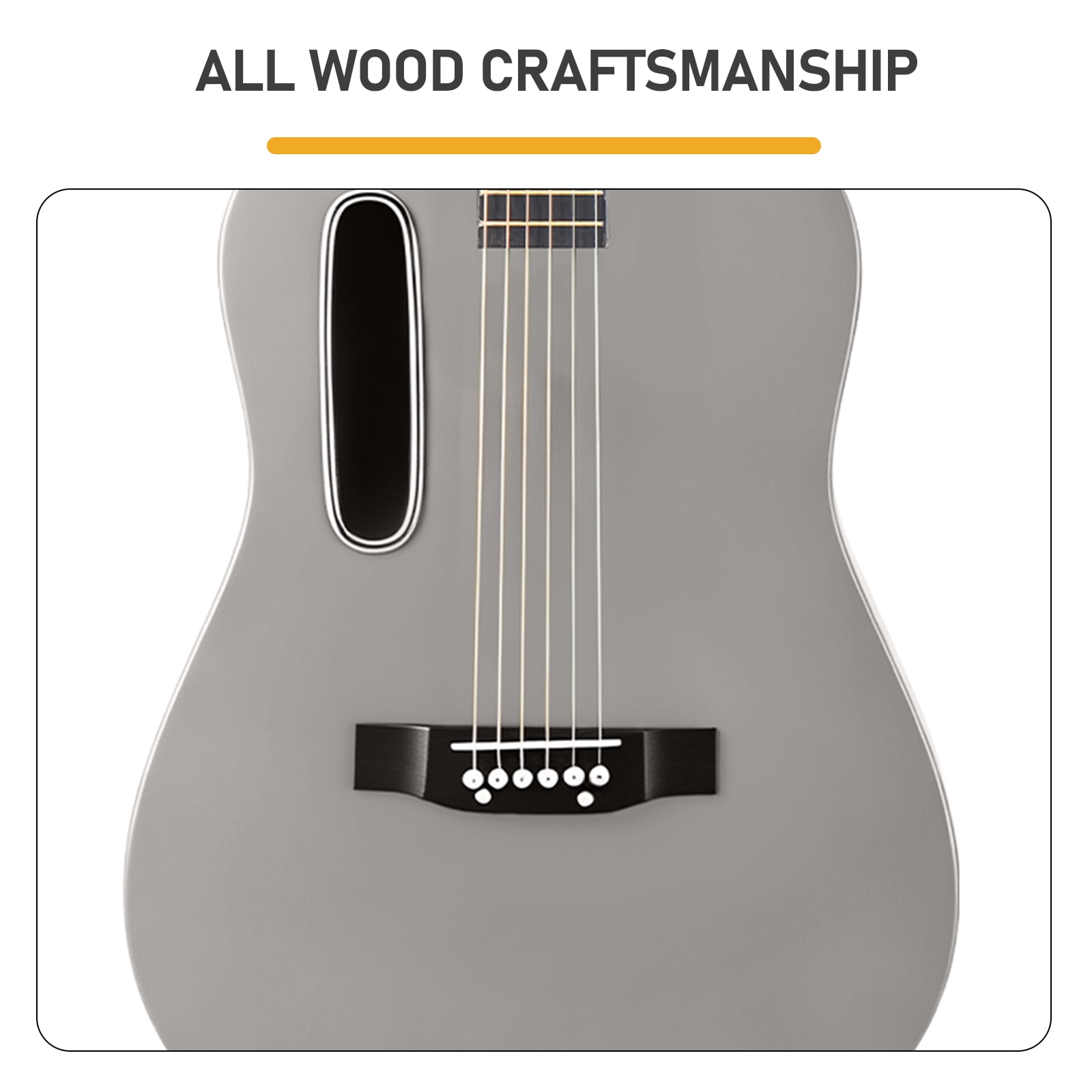 38-Inch Acoustic Guitar, H Body Shape, Basswood Top Back and Sides, 6 Steel Strings, 21 Frets, Matte Finish, Starter Kit with Gig Bag, Strap, Picks, Spare Strings and Capo for Beginners and Teens