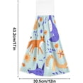 thumbnail image 3 of SKYSONIC 2 PCS Hanging Hand Towels,Nursery Cute Foxes Hand Dry Towels for Kitchen & Bathroom,Hanging Towel Set with Hanging Loop, 12"x17", 3 of 6