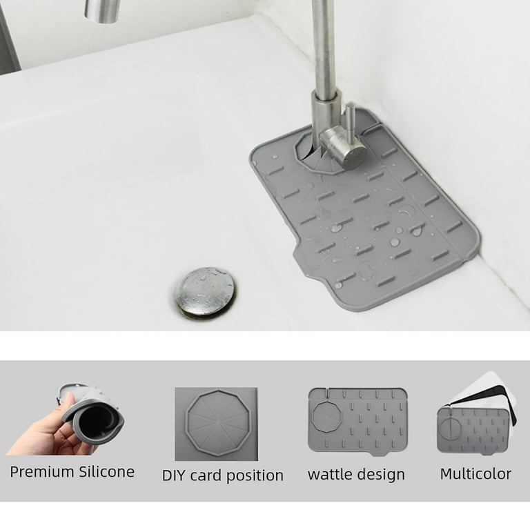 CYlovinho Kitchen Sink Splash Guard, Silicone Faucet Splash Cover
