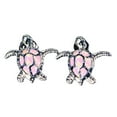 thumbnail image 2 of Jiaroswwei 1 Pair Inlaid Faux Gem Women Earrings Charm Gift Cute Sea Turtle Stud Earrings Jewelry Accessory, 2 of 8
