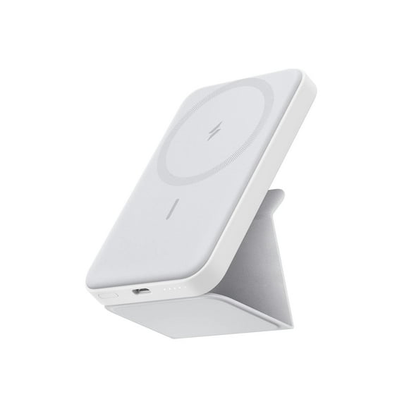 Batería Magnética Anker Blanco Dolomita Plegable 5000 mAh para iPhone 15 y 14 Series
