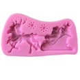 thumbnail image 1 of Billuyoard Navidad Santa Claus trineo alce pastel molde silicona decoración molde Navidad Chocolate galletas pudín molde herramienta Kits de decoración para fiestas Billuyoard HA038441-00, 1 of 6