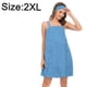 thumbnail image 2 of Vestido de toalla para baño/ducha para mujer con cierre de correas, envolturas corporales ligeras hasta la rodilla, 2 of 5