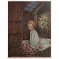 thumbnail image 2 of Jessie Willcox Smith 19x24 Black Ornate Framed Double Matted Museum Art Print Titled: Against This He Laid His Ear, and Then He Heard the Voice Quite Distinctly (1919), 2 of 5