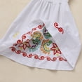 thumbnail image 6 of IBTOM CASTLE Toddler Kids Girls Summer Floral Embroidered Birthday Party Dress 12-18 Months White, 6 of 8