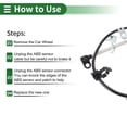 thumbnail image 7 of Unique Bargains ABS Wheel Speed Sensor ABS Sensor Anti-lock Braking System Sensor No.4882672AB/4882672 for Dodge Dakota 1997-1999 1 Pc Front Right, 7 of 7