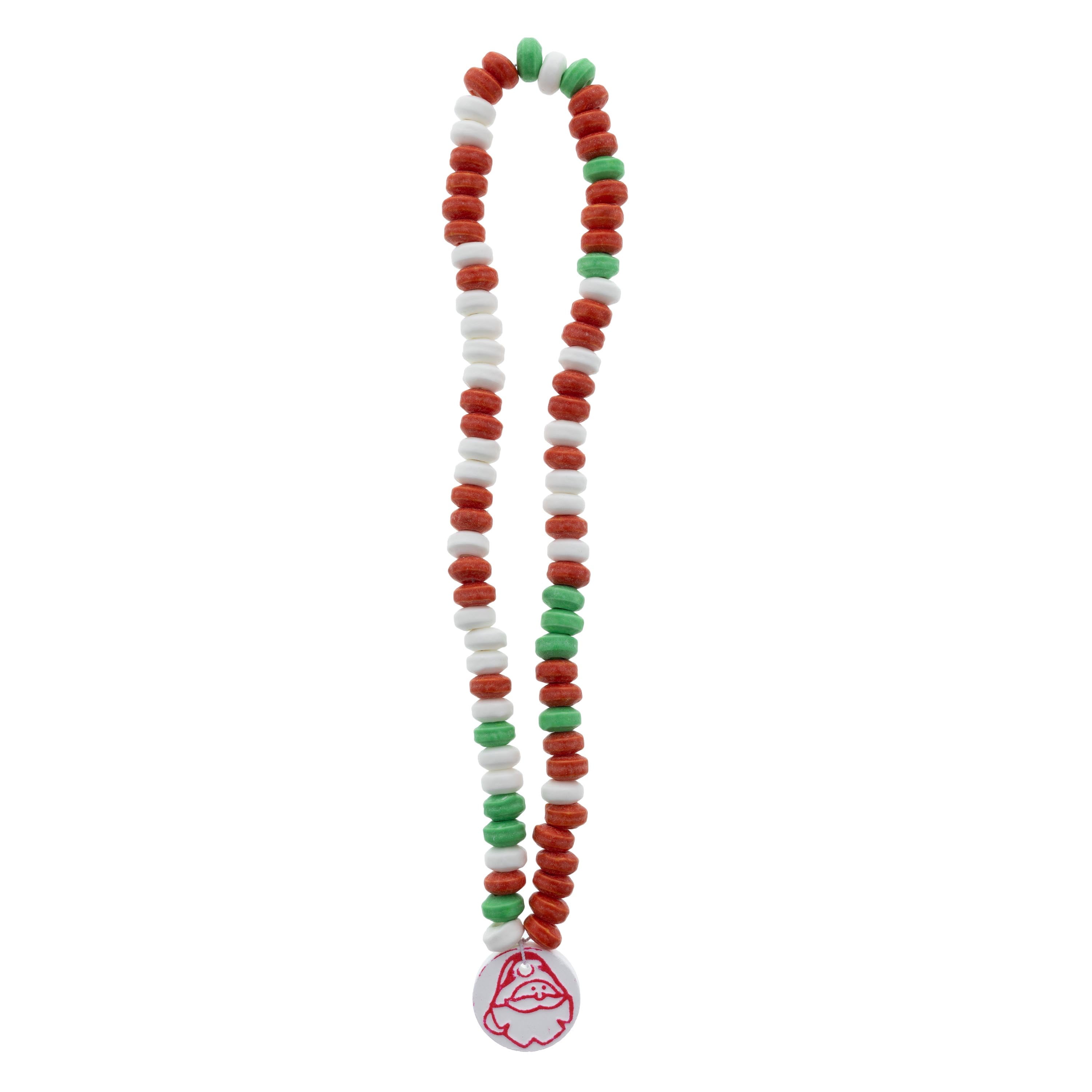 (4 pack) Galerie Christmas Santa Candy Necklace in Flow Bag, 1.41 oz