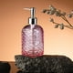 thumbnail image 4 of Dispensador de jabón de vidrio Wave Texture, botella de bomba para baño y cocina, jabón de manos, champú y gel de ducha, 4 of 6