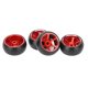 thumbnail image 4 of Lot de 4 moyeux de roue en métal pour télécommande Wltoys K969 1/28 RC Car, rouge, 4 of 4