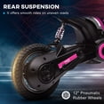 thumbnail image 2 of Aosom Electric Dirt Bike with Twist Grip Throttle, 24V 350W Off-Road Electric Motorcycle, Up to 15 MPH with Brake, Music Horn, Rear Suspension for Ages 13+ Years, Pink, 2 of 5