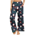 thumbnail image 3 of QATAINLAV Womens Christmas Cute Gnomes Printed Pajamas Pants Loose Fit Plus Size Straight Leg Lounge Casual Elastic Waist Sweatpants Xmas Gifts Multicolor L, 3 of 8