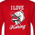 thumbnail image 4 of Inktastic I Love Fishing with Fish Illustration with White Text Long Sleeve Youth T-Shirt, 4 of 5