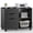 Black, variant on LIFERECORD 3-Drawer Rolling File Cabinet with Open Shelf, Fabric Filing Storage for Home Office,White