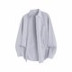 thumbnail image 1 of Blusa y camisa de manga larga con cuello vuelto para hombre, color liso, con botones y cuello vuelto, cárdigan de manga larga, blusa de poliéster para hombre, 1 of 9