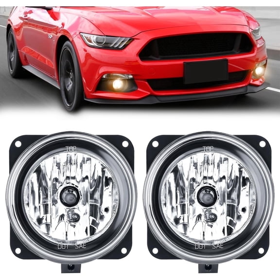 Nilight Fog Lights Assembly Compatible with 2002 2003 2004 2005 2006 Ford Focus SVT 2005 2006 2007 Ford Escape 2003 2004 Ford Mustang Cobra 2002 Lincoln LS Fog Light Replacement