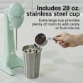thumbnail image 4 of Hamilton Beach DrinkMaster Drink Mixer, Milkshake Maker & Milk Frother with Steel Cup, 28 oz, Mint, 4 of 9