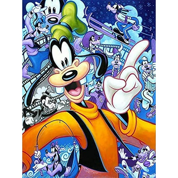 DIY 5D Diamond Painting Kit (For Adults) Diamond Painting "Goofy" - Full Diamond Crystal Rhinestone Embroidery Craft Kit, Can Be Used As Gift, Wall Decoration