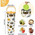 thumbnail image 4 of Fall Tumbler with Handle and Straw Autumn Buffalo Plaid Pumpkin Tumbler Insulated Stainless Steel Cup Coffee Travel Mug Fall Gifts Decor-30 oz(1PCS), 4 of 6