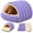 Purple, variant on Removable and Washable Winter Closed-Off Cat Bed, Cozy Cat Bed, Warm Foldable Pet Nest, Closed-Off Plush Cats Cave for Pet