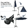 thumbnail image 6 of Gymax 10Ft Offset Hanging Umbrella Patio Outdoor w/ 32 Solar LED Lights Navy, 6 of 7