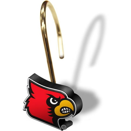 NCAA Louisville Cardinals Shower Curtain Rings, Set of 12