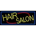 thumbnail image 1 of Yellow Hair Salon LED Neon Sign 13 x 32 - inches, Black Square Cut Acrylic Backing, with Dimmer - Bright and Premium built indoor LED Neon Sign for Defence Force., 1 of 6