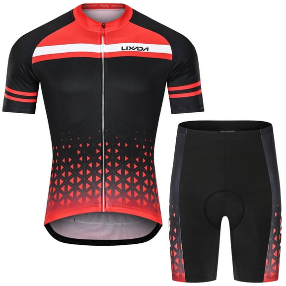 Men Cycling Jersey Set Breathable Quick Dry Short Sleeve And Padded Shorts Cycling Outfit Set