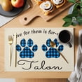 thumbnail image 2 of Cats Pawprints Placemats Set of 8, Yellow Black Buffalo Plaid Simple Beige Placemats for Dining Table, Place Mats for Kitchen Tabletop, Waterproof Wipeable Dining Table Mats Set, 2 of 9