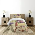 thumbnail image 4 of Ambesonne Colorful Quilted Bedspread Set 2 Pcs, French Landmarks Tower, Twin Size, Multicolor, 4 of 5