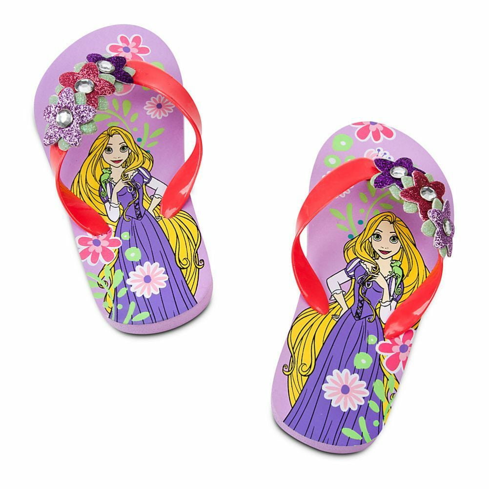 Disney Store Rapunzel & Pascal Flip Flops Girls Sandals 5/6 7/8 9/10 11/12 13/1 