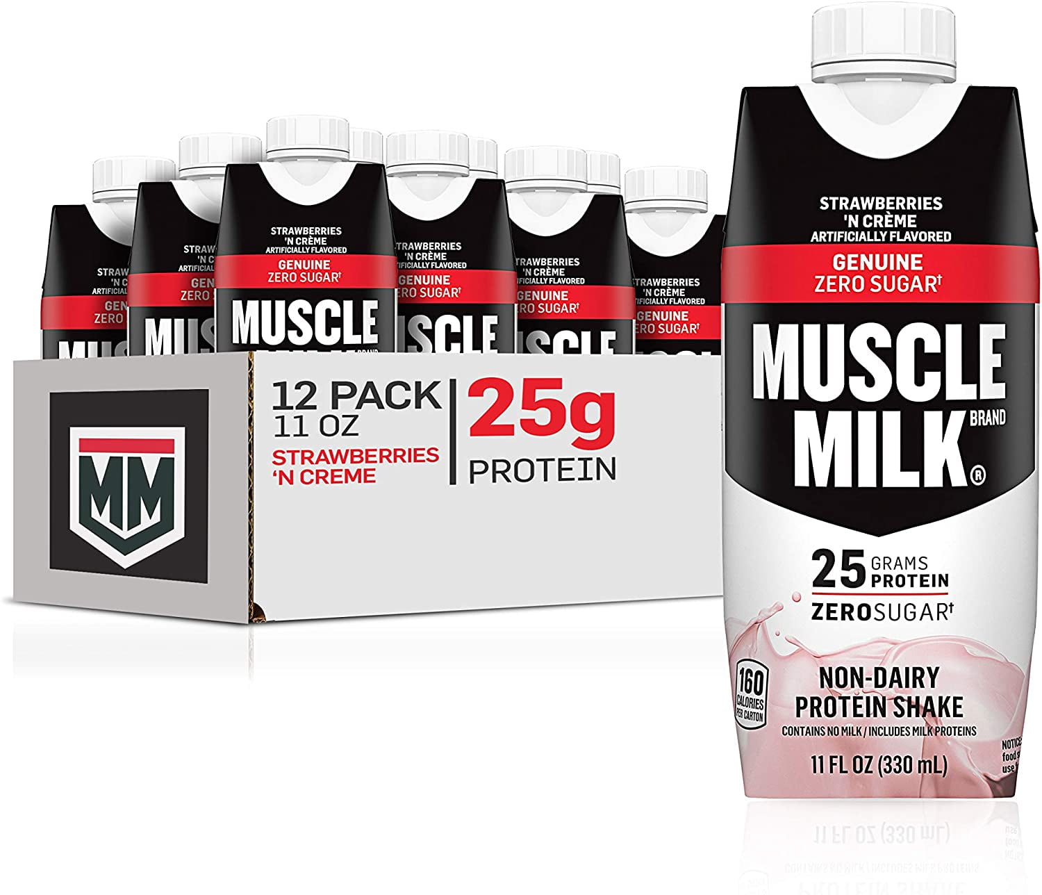 Muscle Milk Genuine Protein Shake, 25g Protein, Strawberries 'n Creme ...