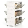 thumbnail image 1 of Costway 3-Tier Stackable Storage Bins 33-gal Collapsible Storage Boxes with Lid Organizer, 1 of 10