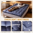 thumbnail image 4 of LUVCMFT Quilted Fitted Mattress Pad, Thick Mattress Topper, Breathable Fluffy Mattress Cover Padded, Mattress Protector with Overfilled Down Filling, Triangles, King Size, 4 of 8