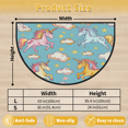thumbnail image 3 of CURLYOOT Unicorn Cloud Half Round Door Mat 40'' x 63'', Indoor Outdoor Entrance Rug, Semi Circular Area Rug, Non Slip Washable Absorbent Doormat, Laundry Room Rug, 3 of 7