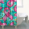 thumbnail image 4 of Breast Cancer Shower Curtain 36"x72" ,Bathroom Decorative Shower Curtains Set with 12 Hooks,Modern Waterproof Washable Shower Curtain, 4 of 6